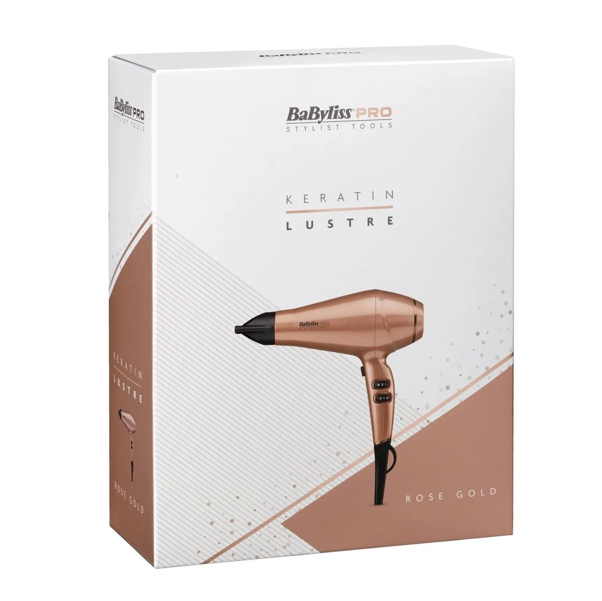 BaByliss Pro Keratin Lustre Rose Gold Hairdryer & Styler Set