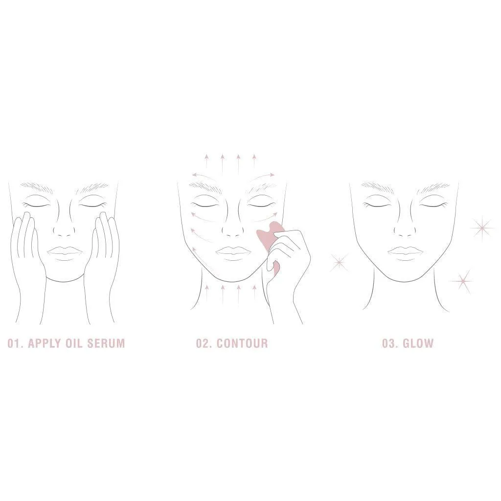Crystal Contour Gua Sha Rose Quartz