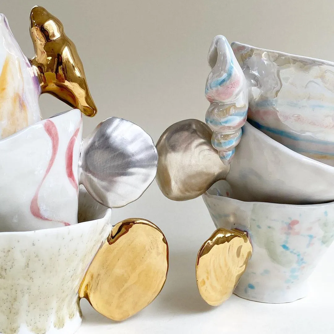 Handmade Ceramic Mug "Silver Linings"